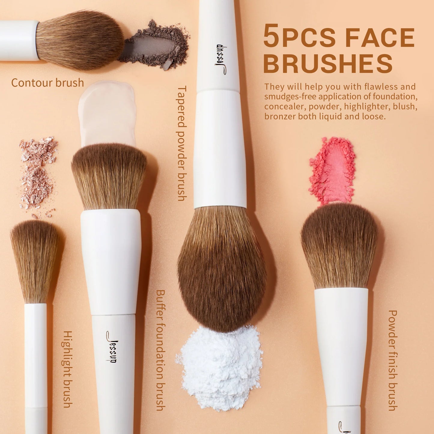Luxury Comprehensive Eye and Face Brush Set