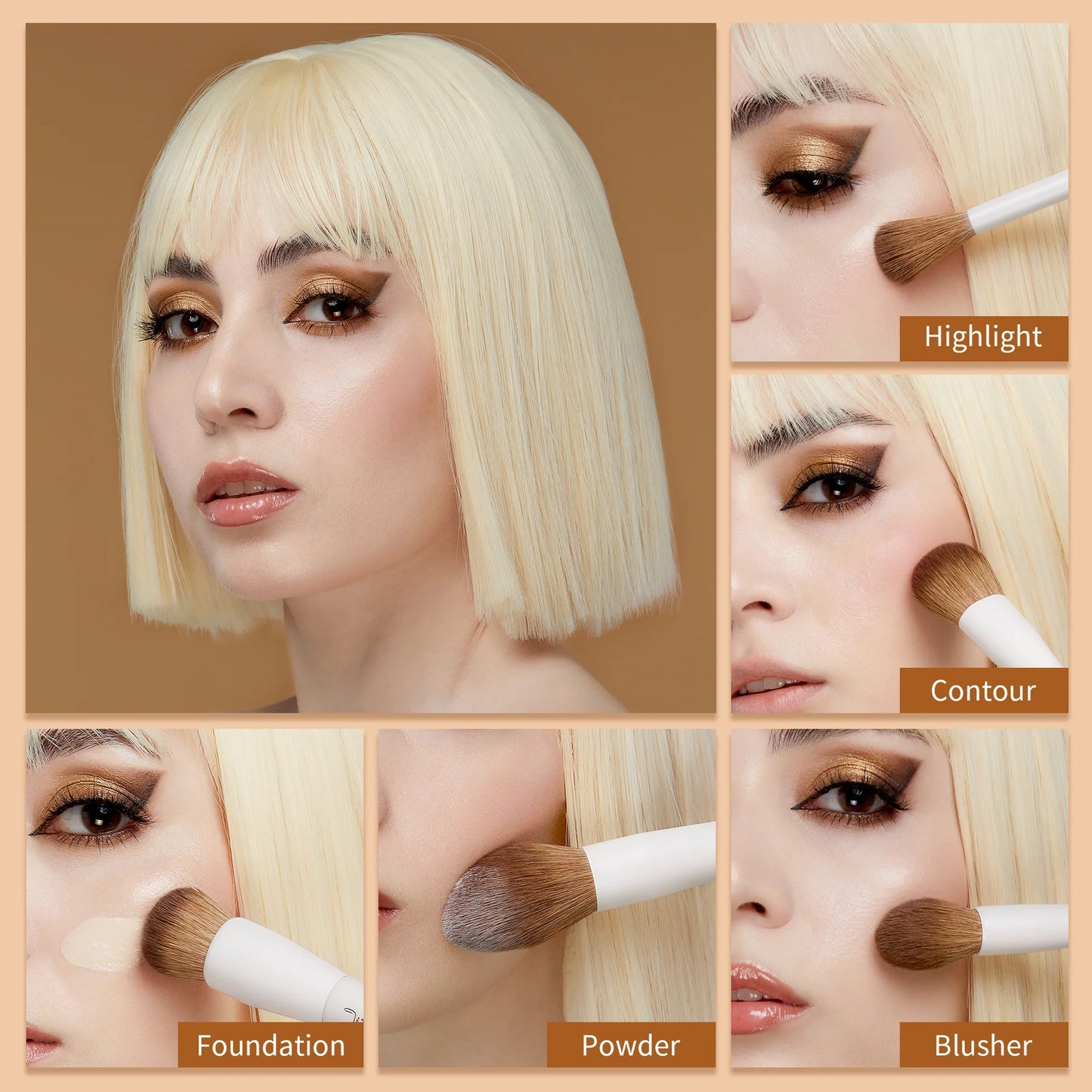 Luxury Comprehensive Eye and Face Brush Set