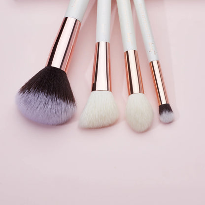 Pearl White/Rose Gold 6pc Professional Makeup Brush Set