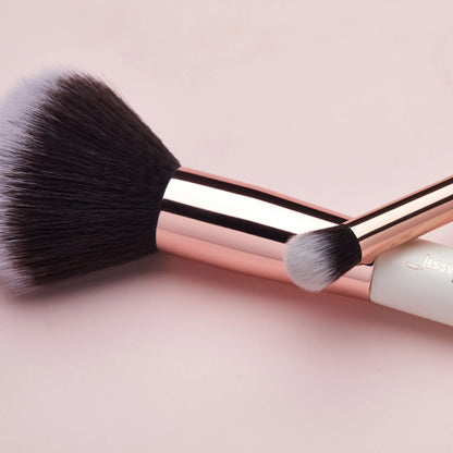 Pearl White/Rose Gold 6pc Professional Makeup Brush Set